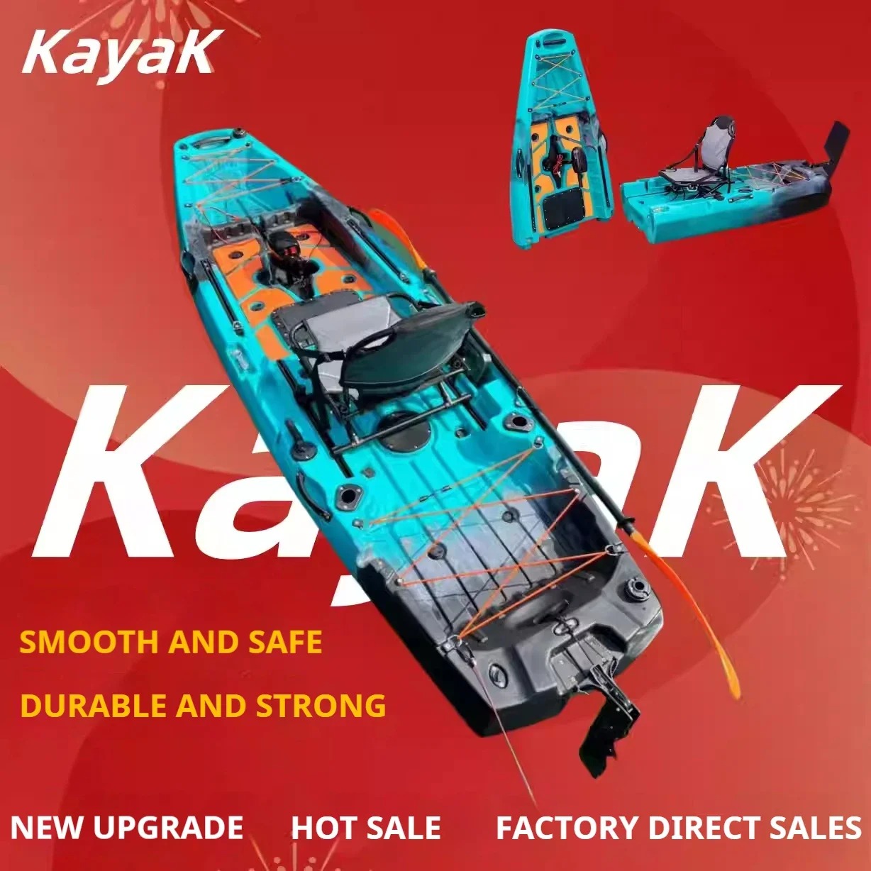 LLDPE Modular Kayak Canoe w/Pe - Fishing Kayak Pedal Drive recension och pris